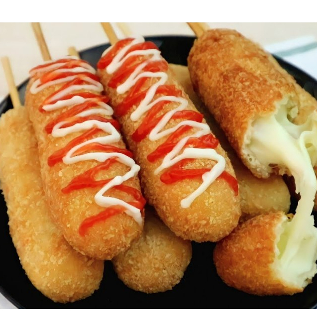 

corndog mozarella lumer isi 4 pcs