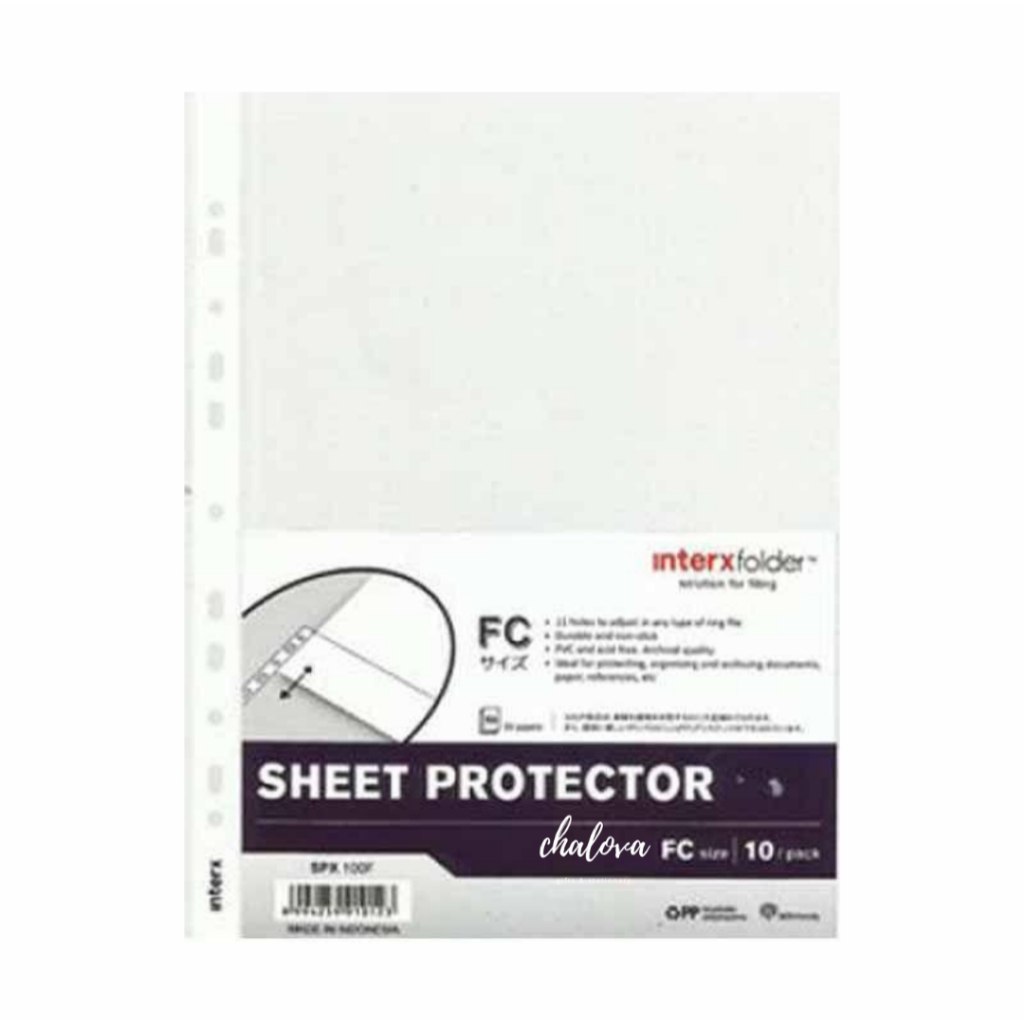 

[PAK] SHEET PROTECTOR PP POCKETS INTER X F4 / PLASTIK PP POCKETS ISI 10 PCS