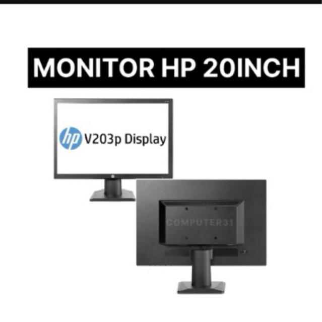 MONITOR HP V203p 20INCH LED IPS MULUS DAN BERGARANSI BONUS KABEL