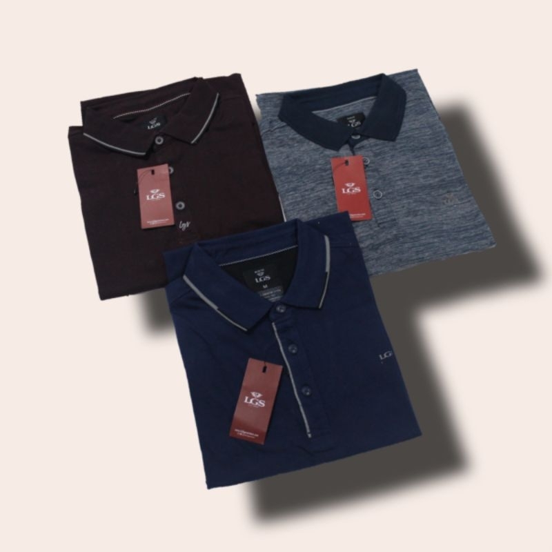 LGS - KAOS WANGKI KERAH PRIA - LENGAN PENDEK -  100% ORIGINAL - SLIM FIT