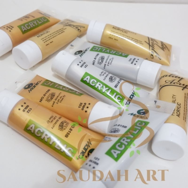 

BARU RESTOK Cat Acrylic Akrilik Maries 75ml GoldSilverPale Gold