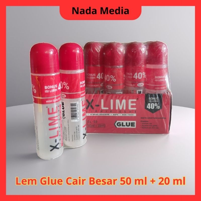 

1 Pcs Lem Glue Cair Besar 50 ml + 20 ml