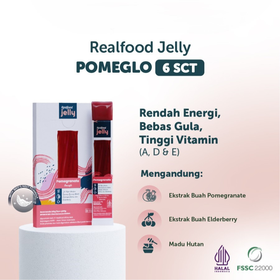 

Realfood Jelly Pomeglo Sarang Burung Walet, 6 pcs