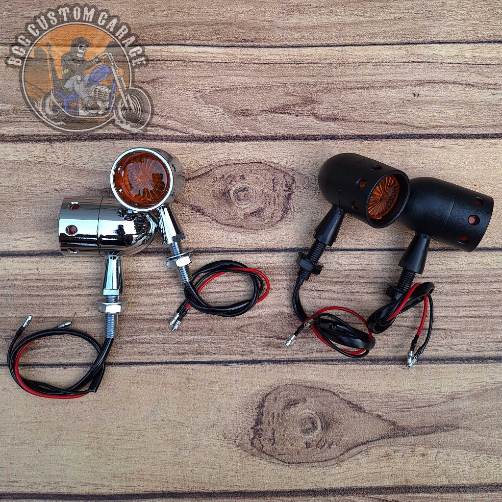 Lampu Sein LED Desperado . Riting Harley .  Sen Motor Custom British Bobber  Kawasaki W175 Benelli R