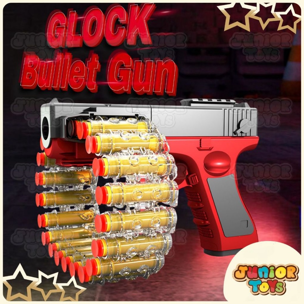 TREND PRODUCT Mainan Anak Laki Pistolan Glock Gun Soft Bullet Toys Tembakan Peluru Pistolan Kokang A