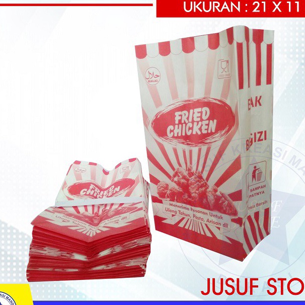 

Top Kantong paperbag fried chicken isi 25 pcs