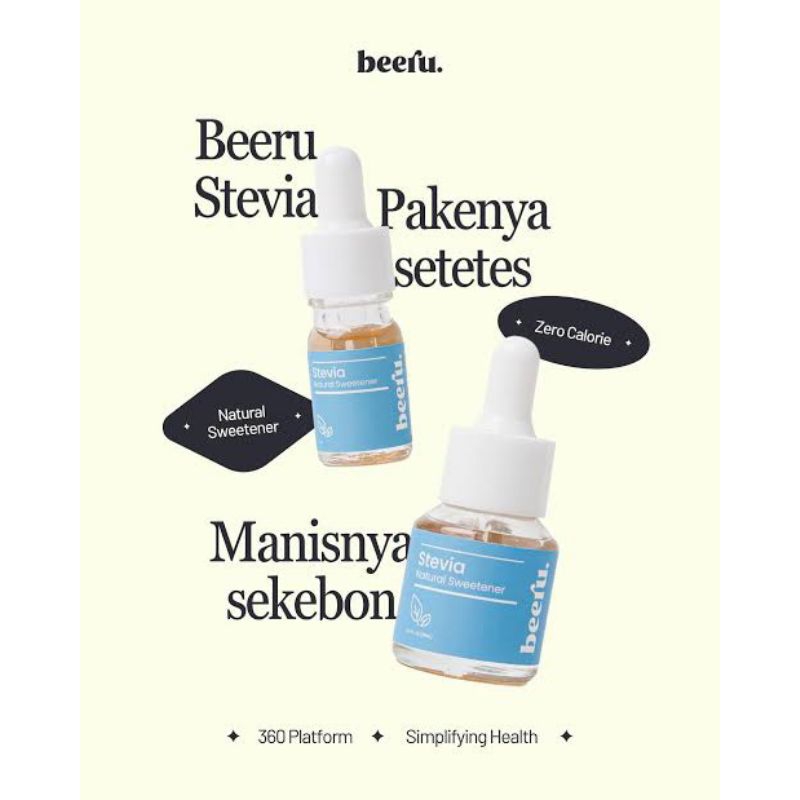 

Beeru Stevia Natural Sweetener - 15ml Pemanis Alami Nol Kalori Aman Untuk Diabetes Sudah BPOM