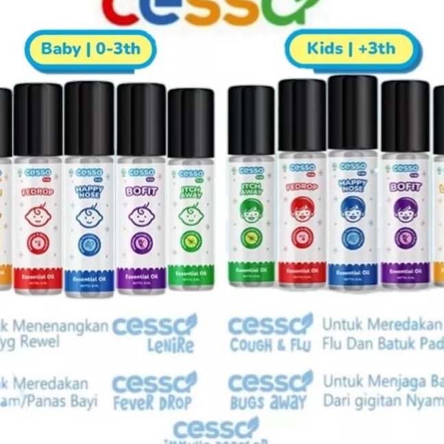 

Beli CESSA Baby Kids Natural Essential Oil 8ml Cessa Biru Cough N Flu Happy Nose Batuk Pilek Merah Fever Drop Fedrop