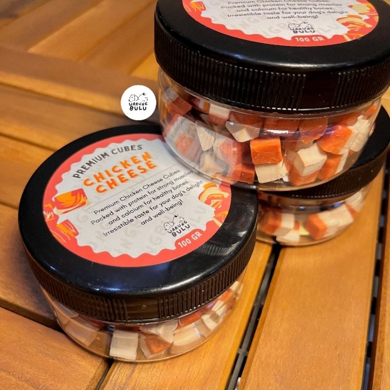 Premium Cubes Snack 100 gram | Snack for Dog | Nutrisi Anjing dari 100% daging segar | Snack Anjing 