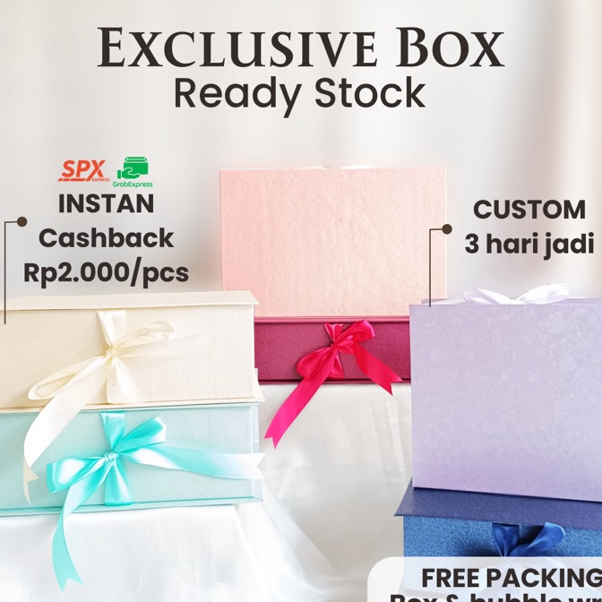 

murah HARD BOX HARDBOX KOTAK KADO WARNA PITA BRIDESMAID BIRTHDAY SESERAHAN CREAM PUTIH PINK TOSCA LILAC UNGU BIRU MERAH GIFT BOX CUSTOM HADIAH BINGKISAN KARTON KARDUS PACKING PACKAGING FULL COLOR HAMPERS HAMPER PREMIUM EXCLUSIVE ELEGANT MEWAH PARCEL PARSE