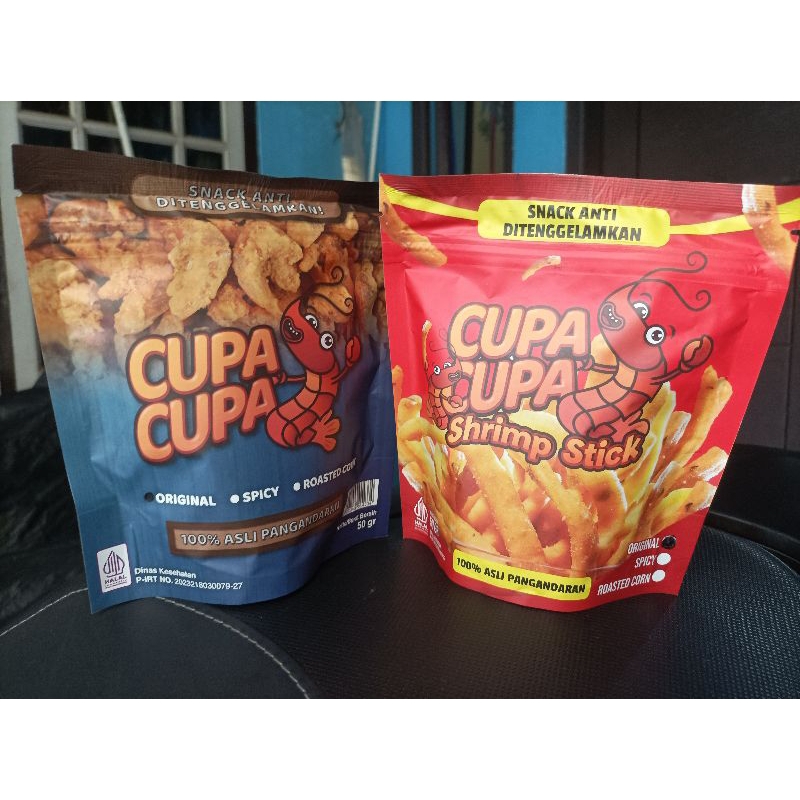 

Cupa Cupa Snack Crispy Shrimp-Snack Cemilan Bergizi Seafood Udang Kriuk (Netto 50 Gram)