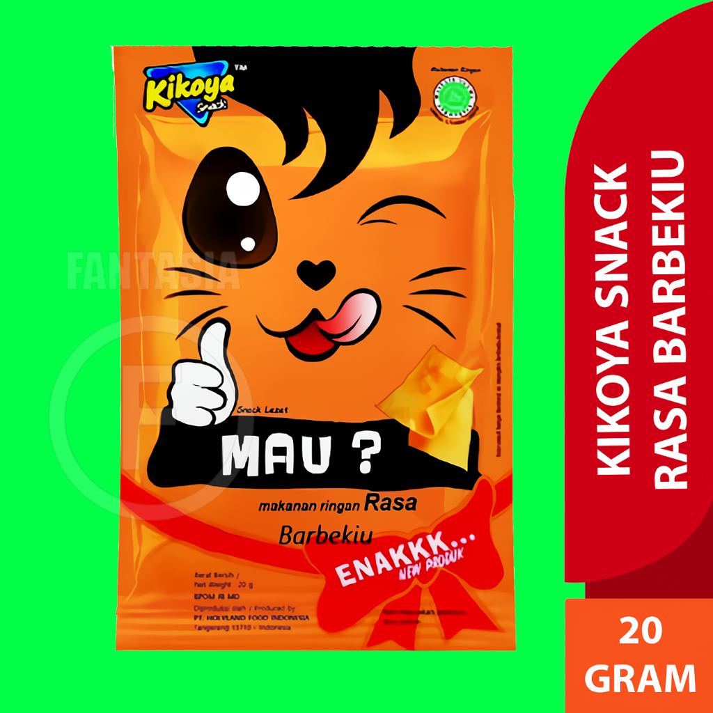 

KIKOYA SNACK CEMILAN MAKANAN RINGAN BARBEKIU PER PACK ISI 10 BUNGKUS 20 GRAM FANTASIA