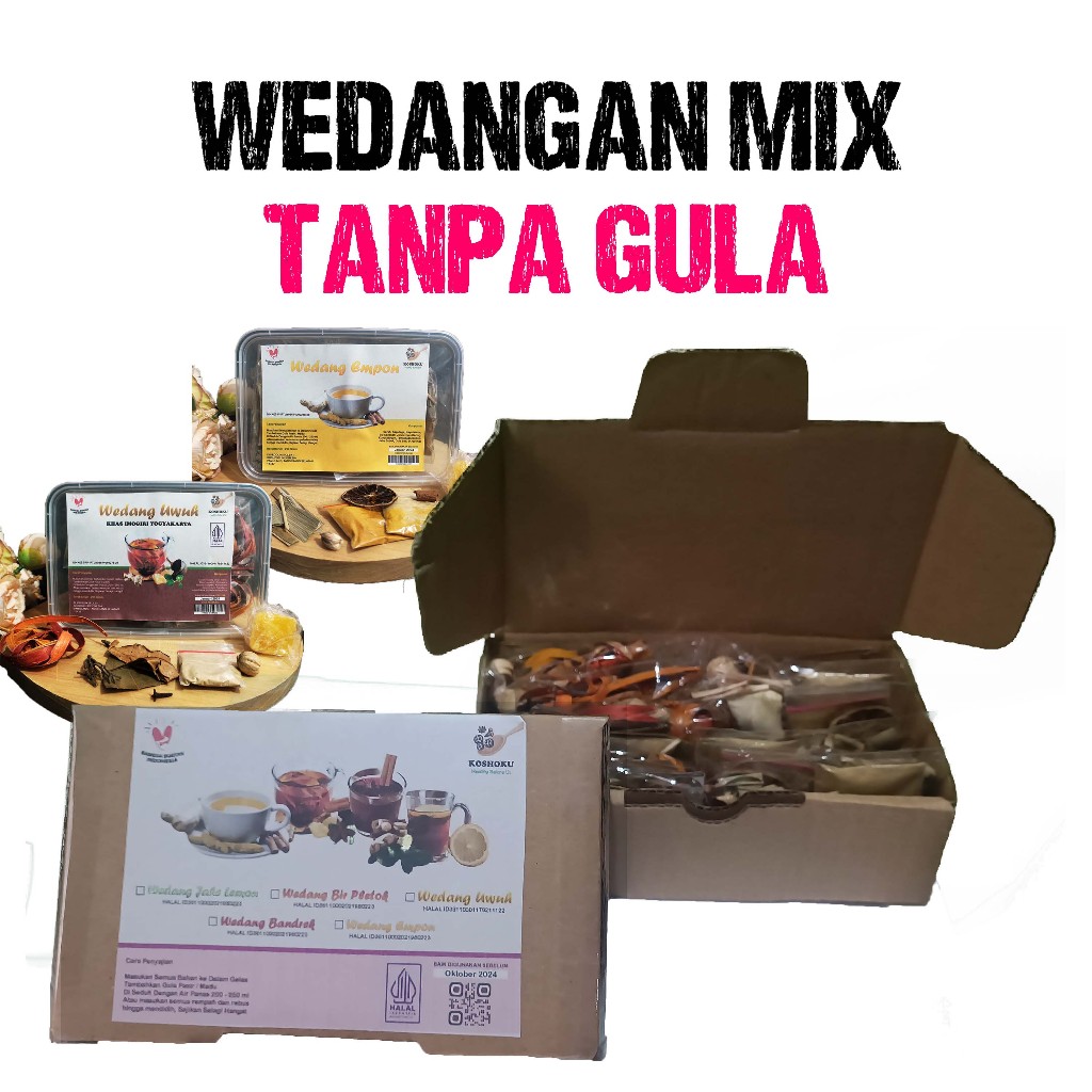 

Wedang Uwuh Komplit 20 Pcs Tanpa Gula Asli Imogiri Yogyakarta