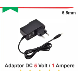 Adaptor DC 5V 1A 5.5mm 5 V Volt 1 A Ampere PSU Power Supply Trafo