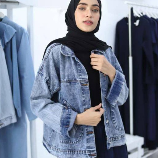 KP8 Jaket Wanita Denim Jeans  SEOM jacket Oversize  hipster Jaket
