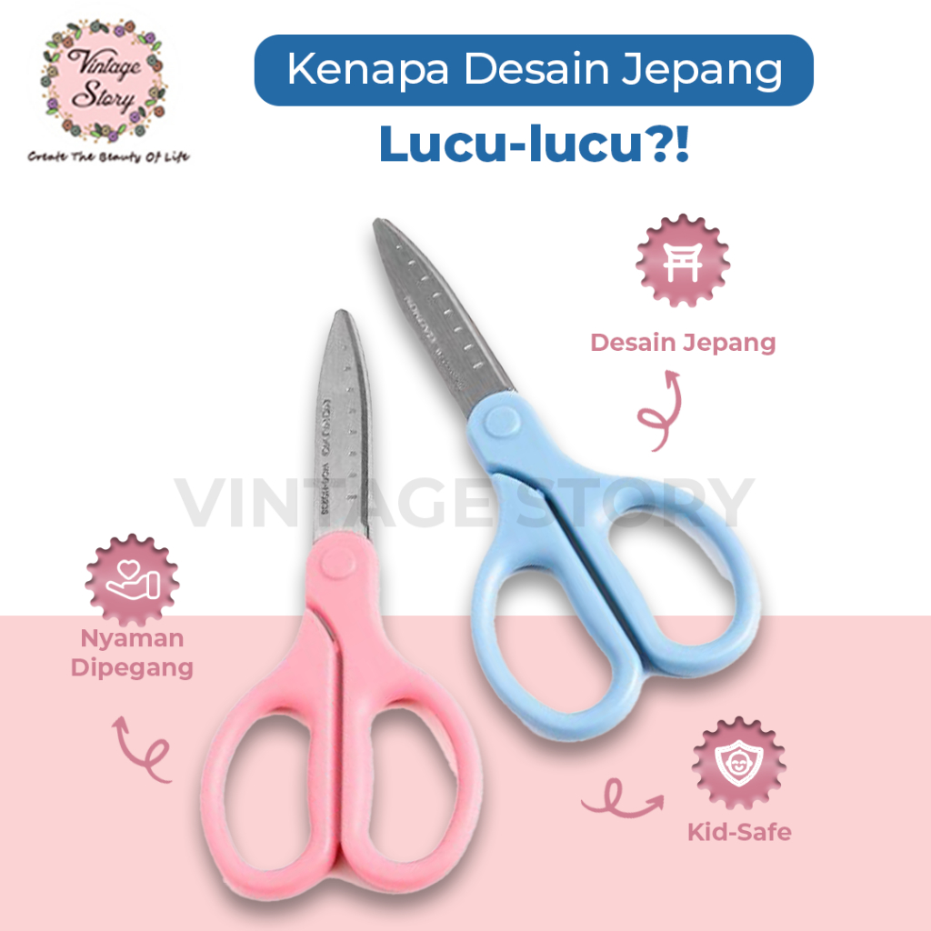 

Gunting Anak Aesthetic Stainless Steel Atk Serbaguna Tebal Desain Jepang