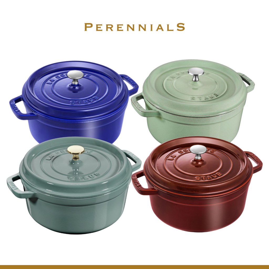 Staub Panci Cocotte Cast Iron Round Besi Cor dan Enamel