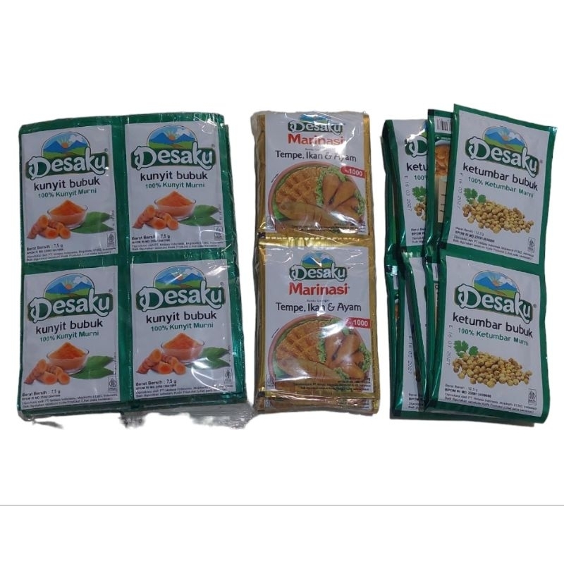 

[ isi 6 & 12pcs ] DESAKU* Marinasi / Kunyit bubuk desaku / Ketumbar bubuk desaku