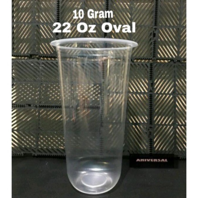 Murah Gelas Plastic Cup PP 22 Oz oval 9  1 Gramgelas M CUP Plastik cup 22 oz 1 roll 5 pcs ini
