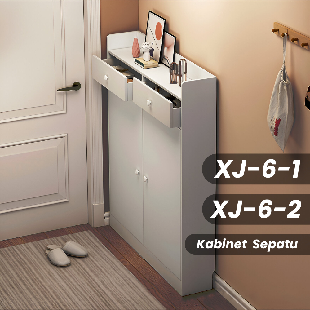 Rak Sepatu Kayu Minimalis Rak Sepatu Tertutup Kabinet Sepatu Rak Susun