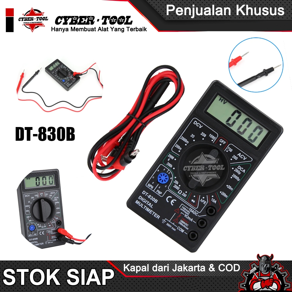 Multimeter Digital DT830B Tester DT 830 B Avometer DT-830B