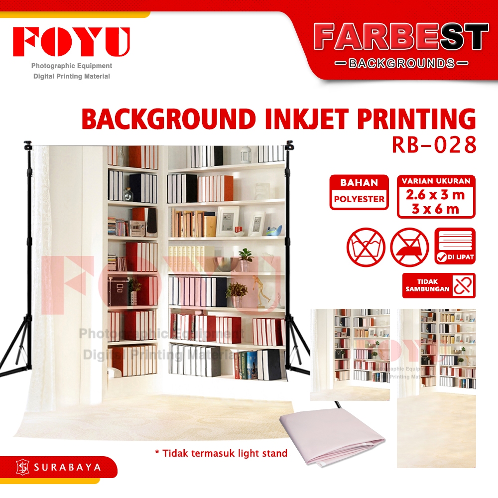 Background Backdrop Foto Photo Studio Inkjet Ukuran 2.6x3 3x6 M Meter Wisuda Graduation Gambar Rak B