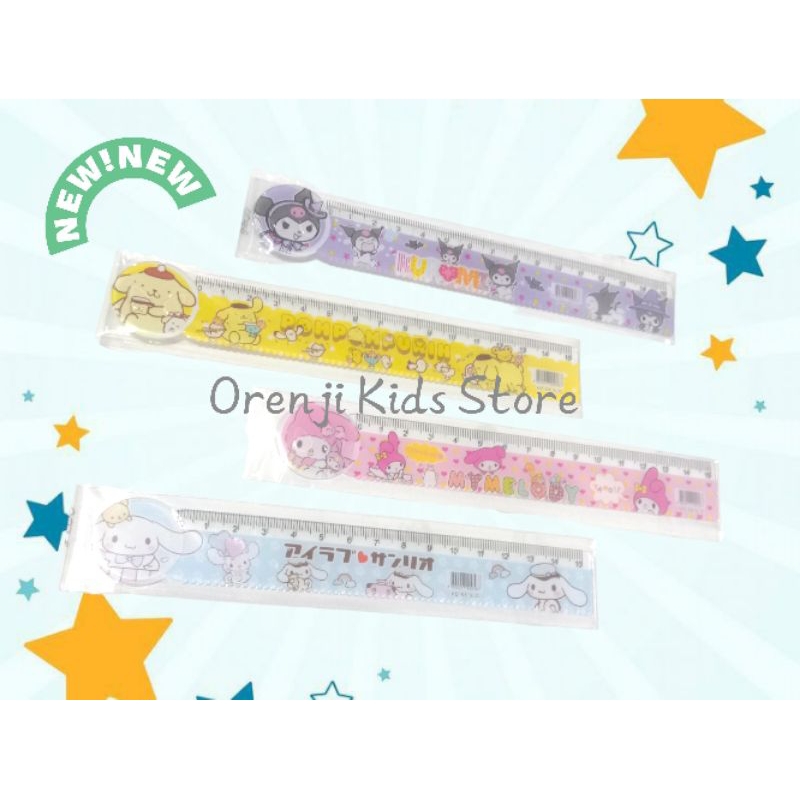 

PENGGARIS SANRIO 15CM. Penggaris fancy cute cartoon viral. Back to school
