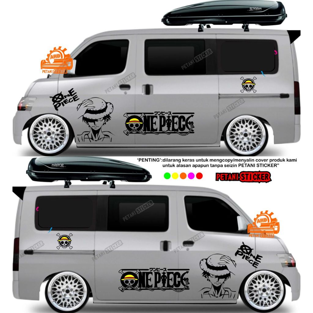 STICKER ONE PIECE MOBIL GRANDMAX BLINVAN GRAND MAX MINI LUXIO SERENA DLL CUTTING