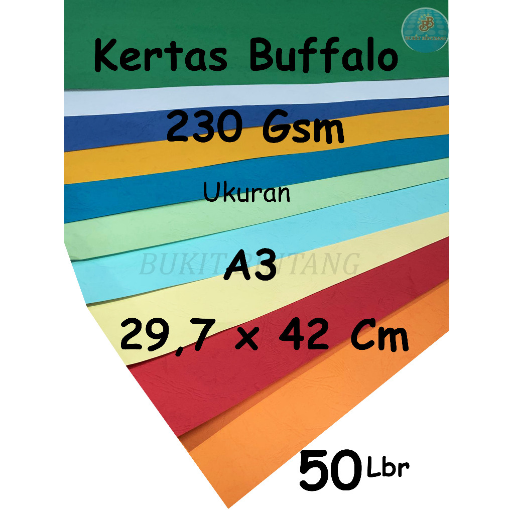 

Kertas Buffalo PINDO 230 Gsm uk A3 , isi 50 lembar