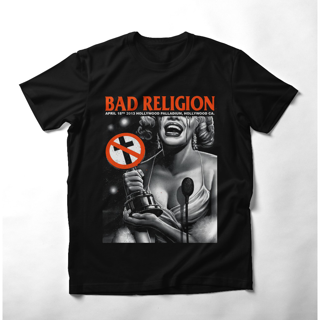 Kaos Distro BAD RELIGION Marilyn monroe Original Distro kaos band kaos musik tshirt bad religion  ka