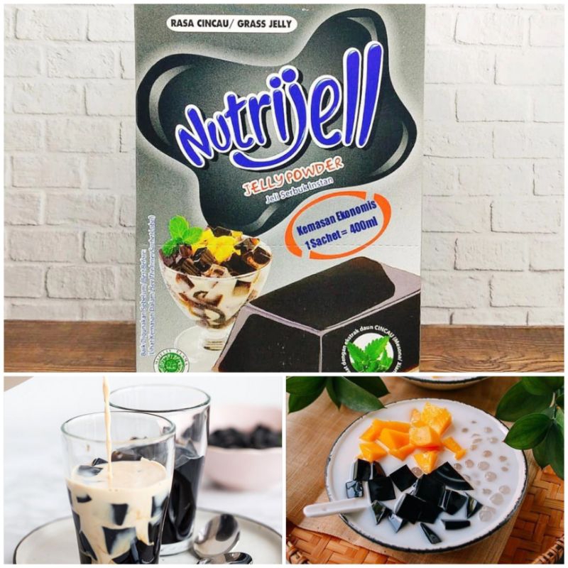 

Nutrijel Cincau hitam Grass jelly powder instan