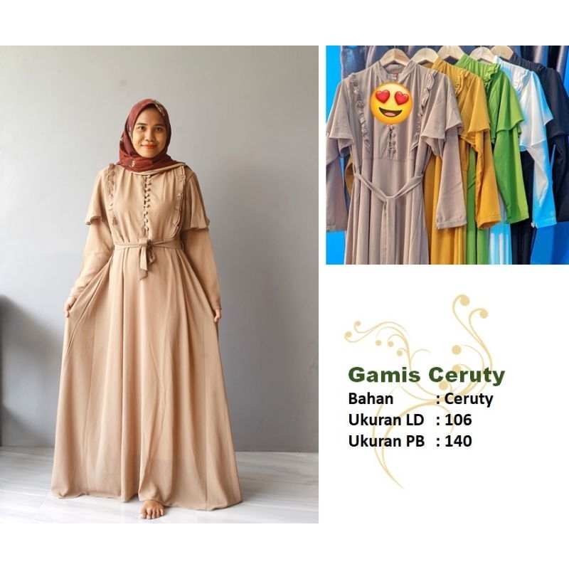 fr fashion#Gamis Ceruty Full Furing