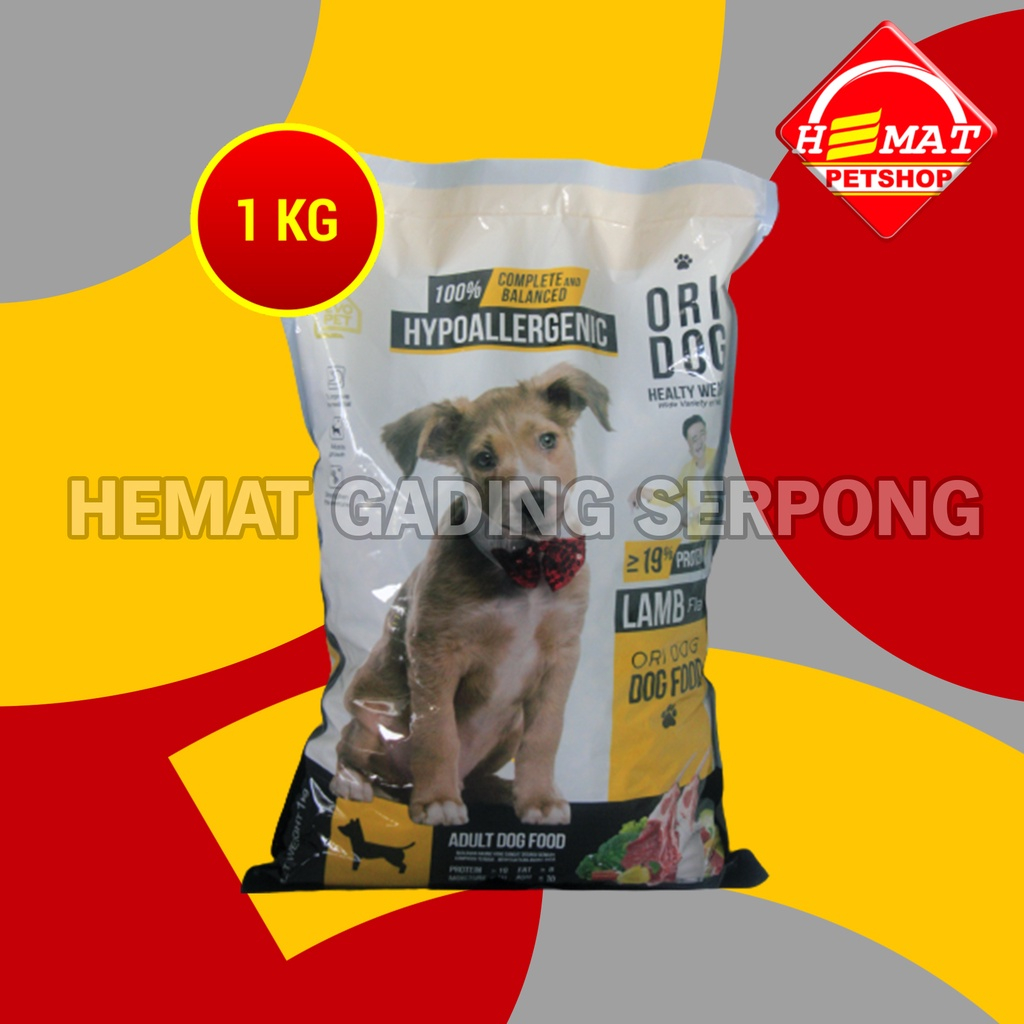 Makanan Kering Anjing Dewasa Ori Dog Food Lamb Domba Adult Repack 1 KG