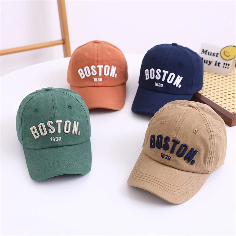 2-6 tahun || Topi baseball anak unisex Boston / topi anak lakilaki dan perempuan santai
