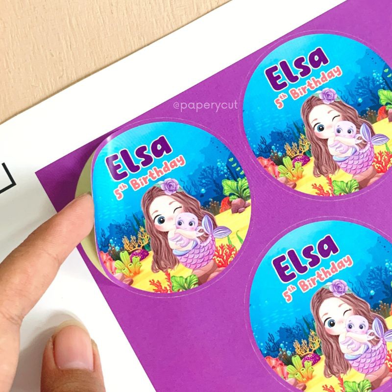 

Sticker Custom 6cm / sticker ulang tahun / sticker toples / sticker bulat (ISI 30pc)