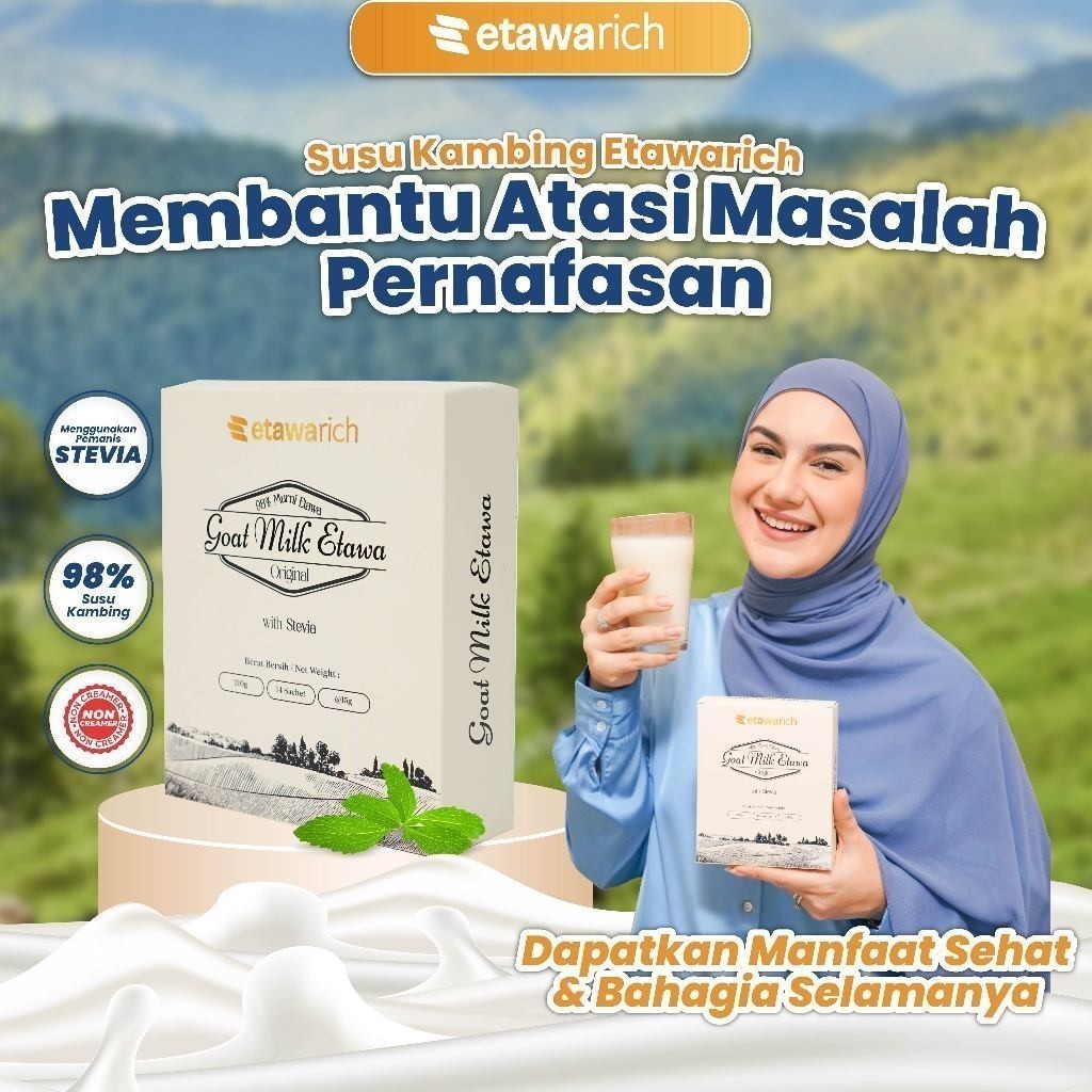 

ETAWARICH Terbaik Susu Kambing Etawa Original Atasi Masalah Pernafasan Dengan Stevia Tanpa Gula