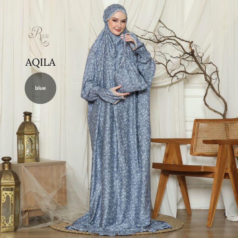 Aqila Mukena Terusan Dewasa Renda Bordir Prada Motif Jumbo Premium Terbaru 2024 Original By BY RYN R