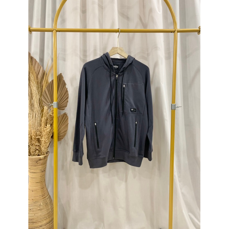 Hoodie Kaos Resleting Pria