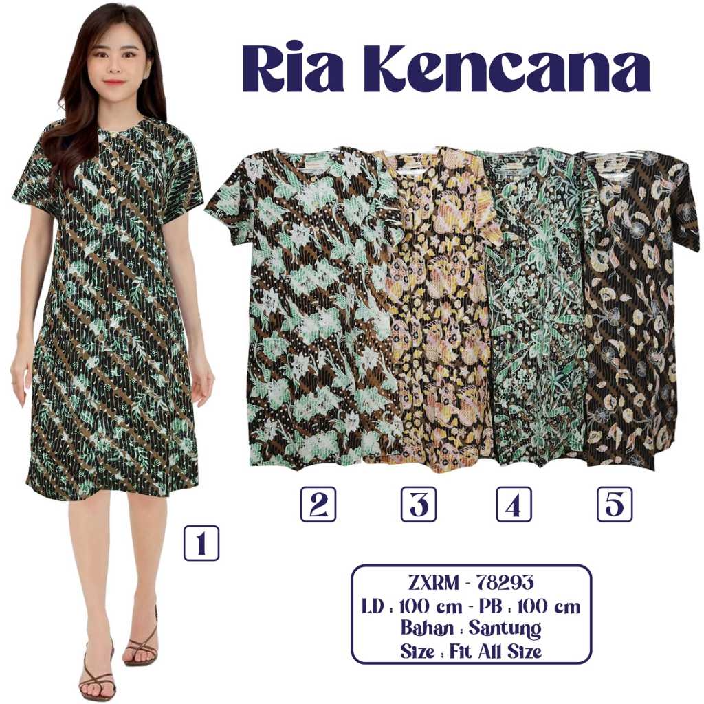 DASTER BATIK WANITA BAHAN SANTUNG PREMIUM DASTER MURAH TIDAK NERAWANG RIA KENCANA