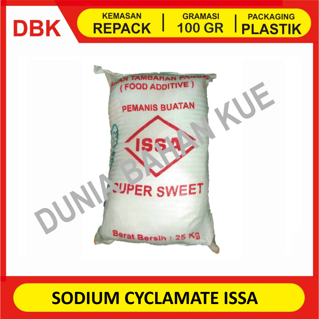

SODIUM CYCLAMATE ISSA 100-120x GULA - REPACK 100 GR / SODIUM SIKLAMAT PEMANIS