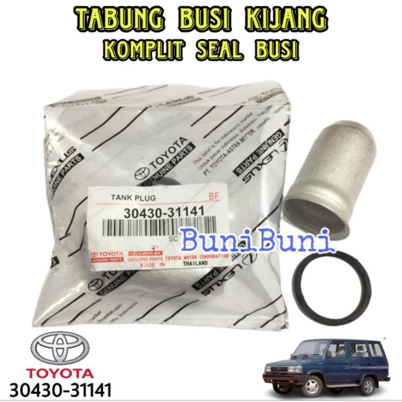 MANGKOK BUSI KIJANG / Tabung Busi Komplit Karet Seal Untuk Mobil KIJANG Dan COROLLA DX