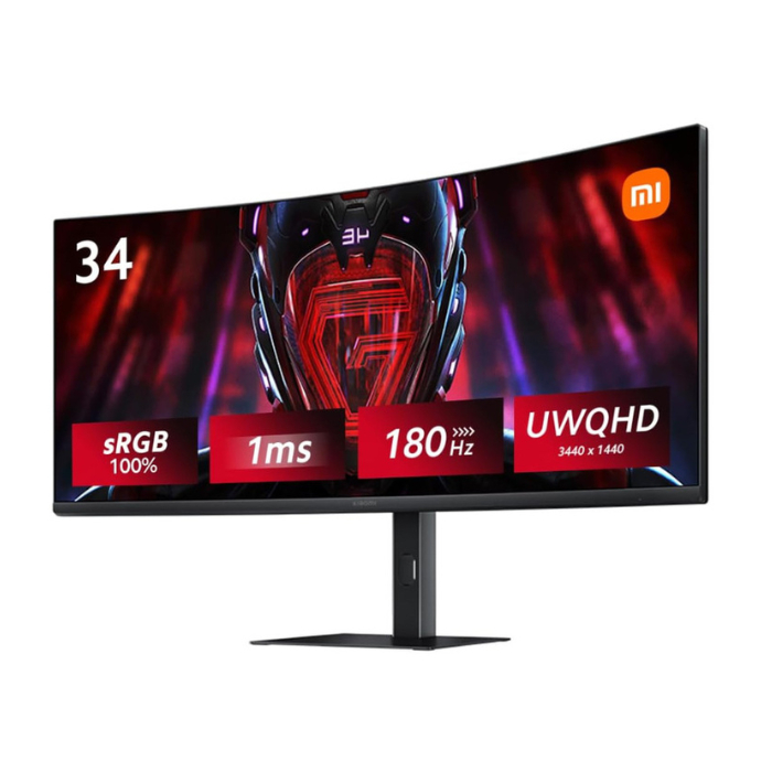 Monitor Xiaomi 34 Inch G34WQi WQHD Ultrawide 180Hz Curved Gaming Monitor - Monitor 34