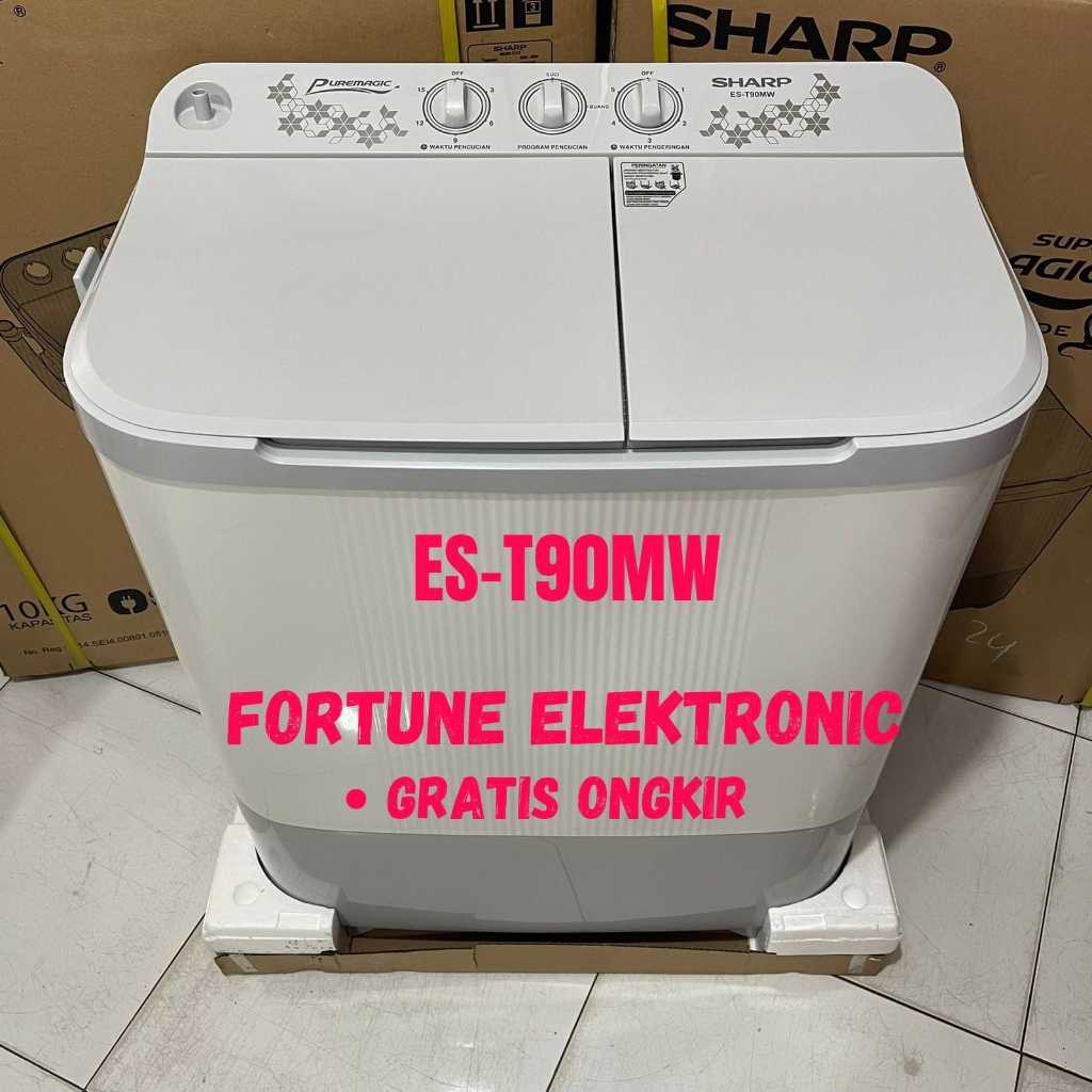 Mesin Cuci SHARP 2 Tabung 90MW 9Kg Puremagic