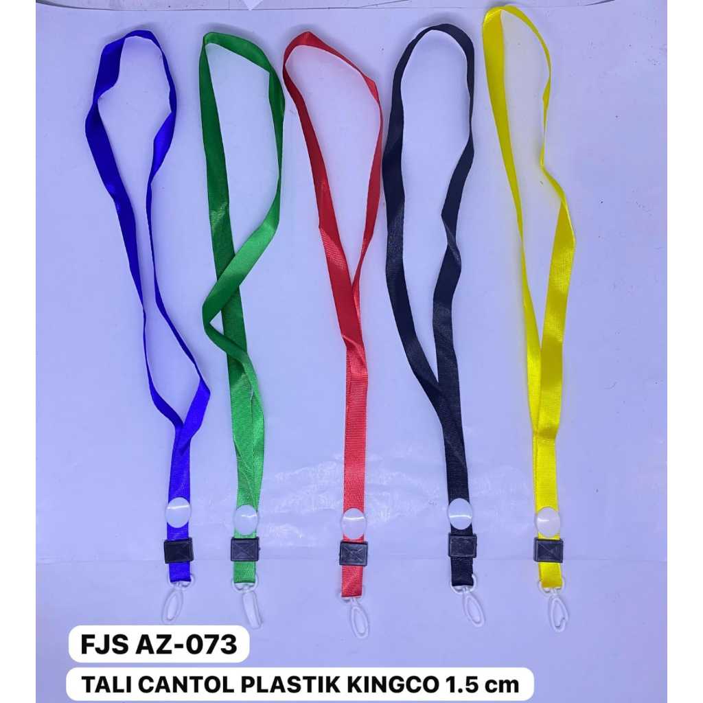 

2Pcs Tali ID Card/ Tali Lanyard/ Gantungan Name Tag Polos Model Kait Plastik Lebar 1.5Cm Bahan Nylon