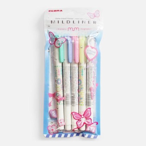 

Zebra Mildliner Moreru Mignon Set 5 Pcs Highlighter best seller KODE P2V6
