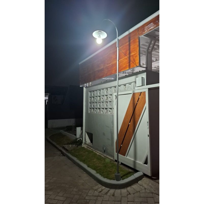 TIANG LAMPU JALAN 3M FULL SET (TIANG CUP FITING)