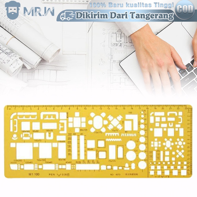 

KODE I7Y8 JSH Penggaris Template Arsitektur Skala 11 12 Penggaris Sablon Mal Mebel Furniture Jinsihou 4373