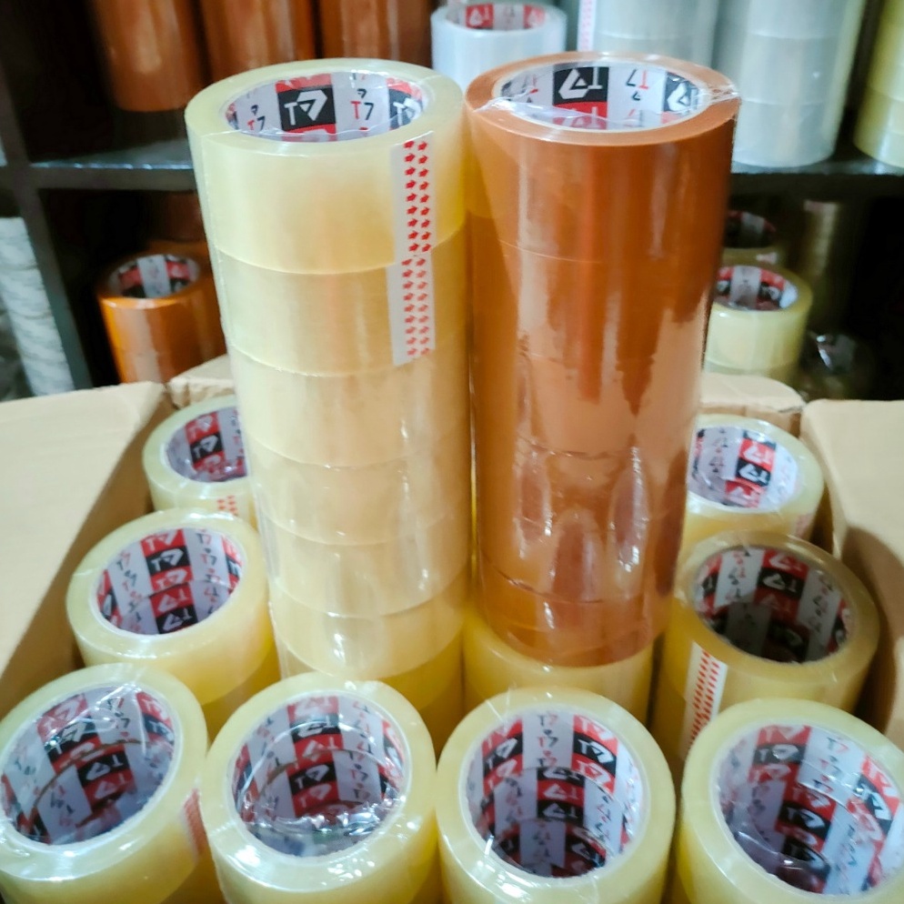 

Lakban 1 Pack Isi 6 Roll Murah Bening Coklat 48mm x 1Yard 2 Inch Selotip Opp Packing Tape Isolasi Transparan KODE E3O1