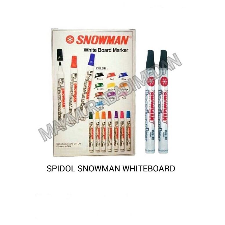 

Spidol Snowman Whiteboard Hitam BG12 per LusinSpidol Papan TulisSpidol WhiteboardBoard Marker bisa dihapus KODE D8F3