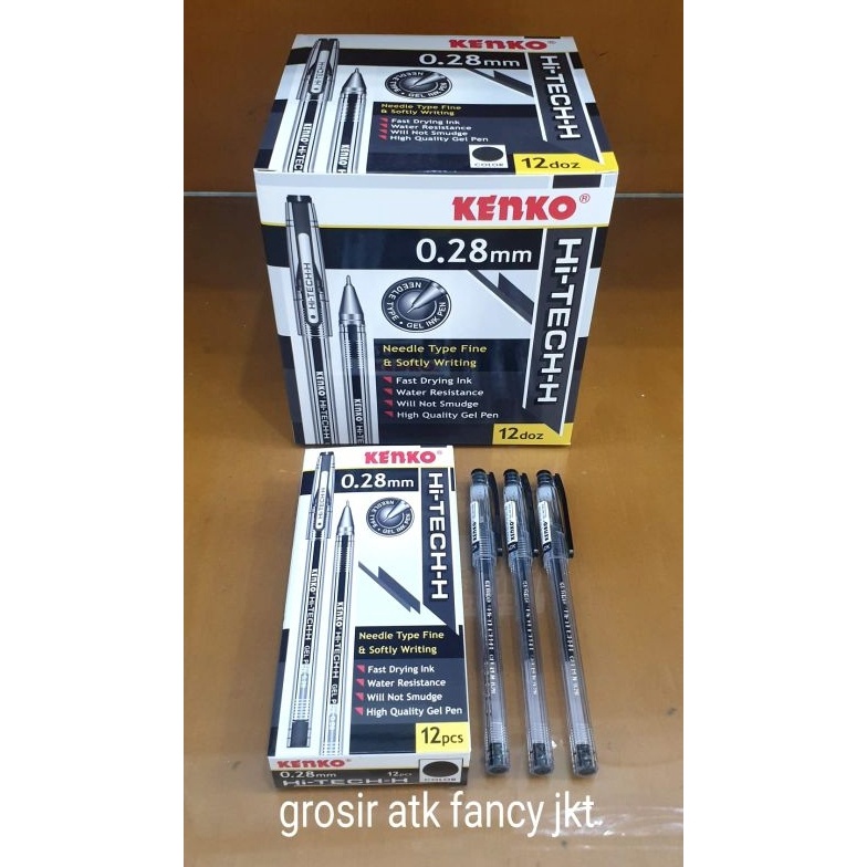 

KODE F6B7 12 buah Gel Pen Pulpen Pen Pena Gel Kenko Hi Tech 28 mm HiTech HiTech Hi Tech HITAM